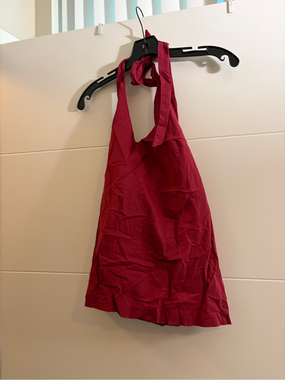 Women’s Burgundy Halter Tie-Neck Blouse